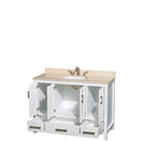 Sheffield 48 Inch Single Bathroom Vanity in White - 14