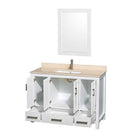 Sheffield 48 Inch Single Bathroom Vanity in White - 28