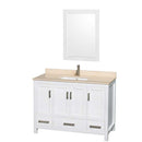 Sheffield 48 Inch Single Bathroom Vanity in White - 27