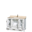 Sheffield 48 Inch Single Bathroom Vanity in White - 25