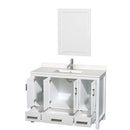 Sheffield 48 Inch Single Bathroom Vanity in White - 60