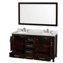 Sheffield 60 Inch Double Bathroom Vanity in Espresso - 43