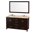 Sheffield 60 Inch Double Bathroom Vanity in Espresso - 12