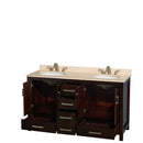 Sheffield 60 Inch Double Bathroom Vanity in Espresso - 6