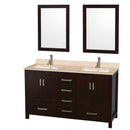 Sheffield 60 Inch Double Bathroom Vanity in Espresso - 23