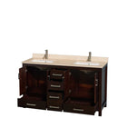 Sheffield 60 Inch Double Bathroom Vanity in Espresso - 21