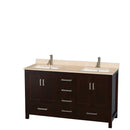 Sheffield 60 Inch Double Bathroom Vanity in Espresso - 33