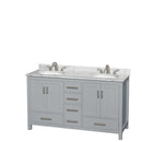 Sheffield 60 Inch Double Bathroom Vanity in Gray - 36