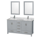 Sheffield 60 Inch Double Bathroom Vanity in Gray - 47