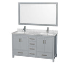Sheffield 60 Inch Double Bathroom Vanity in Gray - 49