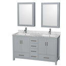 Sheffield 60 Inch Double Bathroom Vanity in Gray - 51