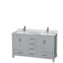 Sheffield 60 Inch Double Bathroom Vanity in Gray - 45