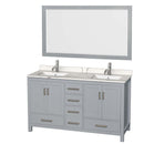 Sheffield 60 Inch Double Bathroom Vanity in Gray - 11
