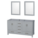 Sheffield 60 Inch Double Bathroom Vanity in Gray - 2