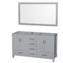 Sheffield 60 Inch Double Bathroom Vanity in Gray - 3