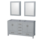 Sheffield 60 Inch Double Bathroom Vanity in Gray - 4