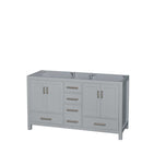 Sheffield 60 Inch Double Bathroom Vanity in Gray