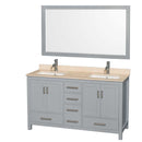 Sheffield 60 Inch Double Bathroom Vanity in Gray - 31
