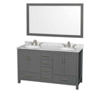 Sheffield 60 Inch Double Bathroom Vanity in Dark Gray - 63