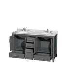 Sheffield 60 Inch Double Bathroom Vanity in Dark Gray - 57