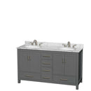 Sheffield 60 Inch Double Bathroom Vanity in Dark Gray - 56