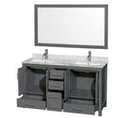 Sheffield 60 Inch Double Bathroom Vanity in Dark Gray - 81