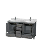 Sheffield 60 Inch Double Bathroom Vanity in Dark Gray - 74