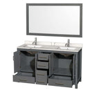 Sheffield 60 Inch Double Bathroom Vanity in Dark Gray - 16