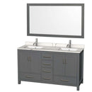 Sheffield 60 Inch Double Bathroom Vanity in Dark Gray - 15