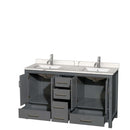 Sheffield 60 Inch Double Bathroom Vanity in Dark Gray - 11