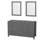 Sheffield 60 Inch Double Bathroom Vanity in Dark Gray - 2