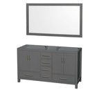 Sheffield 60 Inch Double Bathroom Vanity in Dark Gray - 4