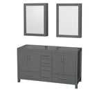 Sheffield 60 Inch Double Bathroom Vanity in Dark Gray - 6