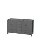 Sheffield 60 Inch Double Bathroom Vanity in Dark Gray