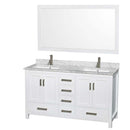 Sheffield 60 Inch Double Bathroom Vanity in White - 71