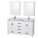 Sheffield 60 Inch Double Bathroom Vanity in White - 75