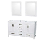 Sheffield 60 Inch Double Bathroom Vanity in White - 2