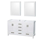Sheffield 60 Inch Double Bathroom Vanity in White - 4