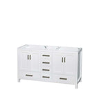 Sheffield 60 Inch Double Bathroom Vanity in White - 78