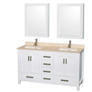 Sheffield 60 Inch Double Bathroom Vanity in White - 43