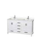 Sheffield 60 Inch Double Bathroom Vanity in White - 79