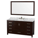Sheffield 60 Inch Single Bathroom Vanity in Espresso - 18