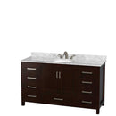 Sheffield 60 Inch Single Bathroom Vanity in Espresso - 24