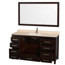 Sheffield 60 Inch Single Bathroom Vanity in Espresso - 8