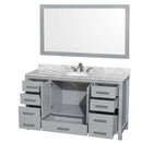 Sheffield 60 Inch Single Bathroom Vanity in Gray - 26