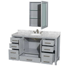 Sheffield 60 Inch Single Bathroom Vanity in Gray - 29