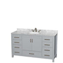 Sheffield 60 Inch Single Bathroom Vanity in Gray - 23