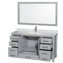 Sheffield 60 Inch Single Bathroom Vanity in Gray - 34