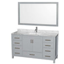 Sheffield 60 Inch Single Bathroom Vanity in Gray - 33