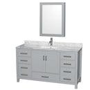 Sheffield 60 Inch Single Bathroom Vanity in Gray - 36